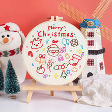 Load image into Gallery viewer, Merry Christmas Holiday Spirit Embroidery DIY Kit 20cm