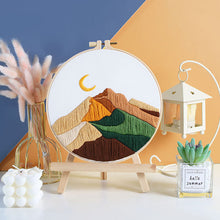 Load image into Gallery viewer, Serene Landscape Nature Embroidery DIY Kit 20cm