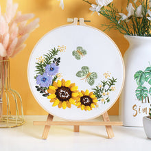 Load image into Gallery viewer, Sunflowers Bouquet Embroidery DIY Kit 20cm