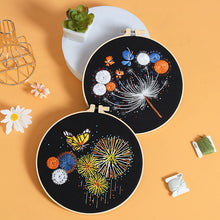 Load image into Gallery viewer, Fireworks and Butterfly Embroidery DIY Kit 20cm