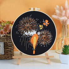 Load image into Gallery viewer, Fireworks and Butterfly Embroidery DIY Kit 20cm