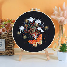 Load image into Gallery viewer, Fireworks and Butterfly Embroidery DIY Kit 20cm