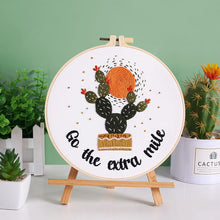 Load image into Gallery viewer, Inspirational Cactus Embroidery DIY Kit 20cm
