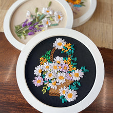 Cargar imagen en el visor de la galería, Astonished Ribbon Flowers Bouquet Embroidery DIY Kit 20cm