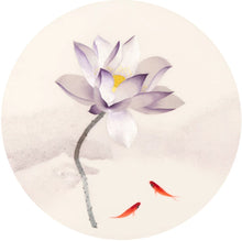 Charger l'image dans la galerie, DIY Silk Embroidery kit Lotus & Fishes 20cm