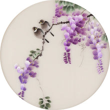 Load image into Gallery viewer, DIY Silk Embroidery kit Wisteria & Birds 20cm