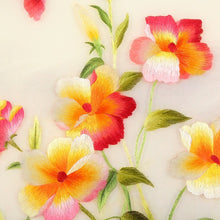 Load image into Gallery viewer, DIY Silk Embroidery kit Colorful Flowers 20cm
