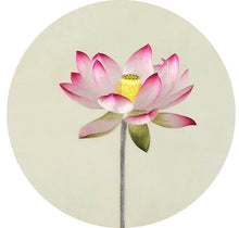 Load image into Gallery viewer, DIY Silk Embroidery kit Pink Lotus 2 20cm