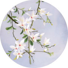 Charger l'image dans la galerie, DIY Silk Embroidery kit White Flowers 20cm