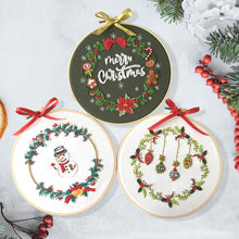 Load image into Gallery viewer, Merry Christmas Xmas Gift Hand Embroidery Kit 20cm