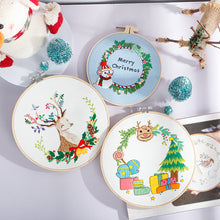 Load image into Gallery viewer, Christmas Gifts Hand Embroidery Kit 20cm