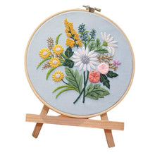 Load image into Gallery viewer, Beginners Flower Bouquet DIY Hand Embroidery Kit 20cm