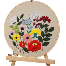 Load image into Gallery viewer, Beginners Flower Bouquet DIY Hand Embroidery Kit 20cm