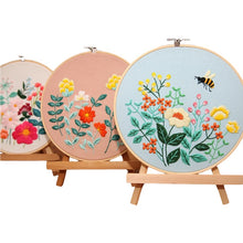 Load image into Gallery viewer, Beginners Flowers in Garden Hand Embroidery Kit 20cm