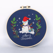 Load image into Gallery viewer, Christmas Gifts Hand Embroidery Kit 20cm