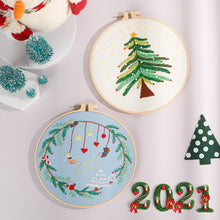 Load image into Gallery viewer, Christmas Gifts Hand Embroidery Kit 20cm