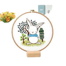 Load image into Gallery viewer, Cute Cartoon Animals Hand Embroidery Kit 20cm