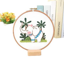 Load image into Gallery viewer, Cute Cartoon Animals Hand Embroidery Kit 20cm