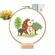 Load image into Gallery viewer, Cute Cartoon Animals Hand Embroidery Kit 20cm