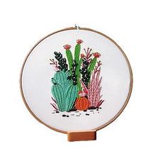 Load image into Gallery viewer, Cactus in Garden DIY Hand Embroidery Kit 20cm