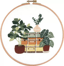 Load image into Gallery viewer, Cat & Plants DIY Hand Embroidery Kit 20cm