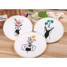 Load image into Gallery viewer, Girl Power Modern Hand Embroidery Kit 20cm