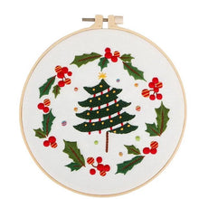 Load image into Gallery viewer, Merry Christmas Hand Embroidery Kit 7”