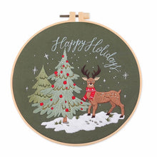 Load image into Gallery viewer, Christmas Snow Globes DIY Hand Embroidery Kit 20cm