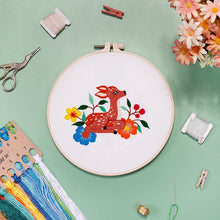 Load image into Gallery viewer, Cute Animals Hand Embroidery DIY Kit 20cm