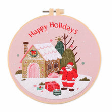Load image into Gallery viewer, Christmas Snow Globes DIY Hand Embroidery Kit 20cm