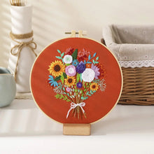 Cargar imagen en el visor de la galería, Ramo de flores moderno DIY Kit de bordado a mano 20cm