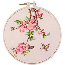 Load image into Gallery viewer, Flowers & Birds Hand Embroidery Full Kit