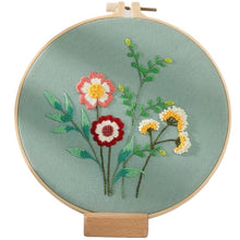 Load image into Gallery viewer, Garden Flowers 3 Hand Embroidery Kit 8”