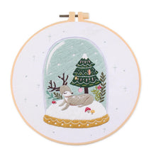 Load image into Gallery viewer, Christmas Snow Globes DIY Hand Embroidery Kit 20cm