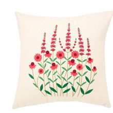 Load image into Gallery viewer, Flower Bouquet Linen Cushion Cover DIY Embroidery Kit
