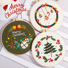 Load image into Gallery viewer, Merry Christmas Hand Embroidery Kit 7”