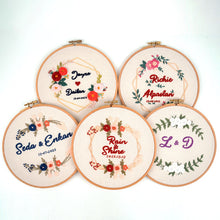 Load image into Gallery viewer, DIY Your Name Floral Hand Embroidery Kit 20cm