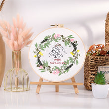 Load image into Gallery viewer, Mother’s Day Gift Hand Embroidery DIY Kit 20cm