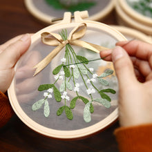 Load image into Gallery viewer, Dandelions on Organza DIY Hand Embroidery Kit 15cm