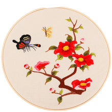 Load image into Gallery viewer, Thread Painting Flowers Hand Embroidery DIY Kit 20cm