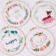 Load image into Gallery viewer, Cute Animals Morden Hand Embroidery Kit 20cm