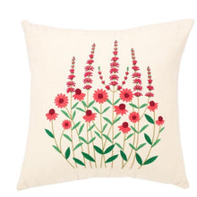 Load image into Gallery viewer, Flower Bouquet Linen Cushion Cover DIY Embroidery Kit