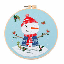 Load image into Gallery viewer, Christmas Snow Globes DIY Hand Embroidery Kit 20cm