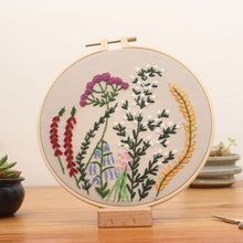Load image into Gallery viewer, Botanical garden Hand Embroidery DIY Kit 20cm