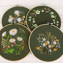 Load image into Gallery viewer, Small Flowers Hand Embroidery DIY Kit 20cm