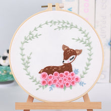 Load image into Gallery viewer, Cute Animals Morden Hand Embroidery Kit 20cm