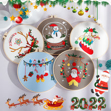 Load image into Gallery viewer, Christmas Decoration Hand Embroidery Kit 7”