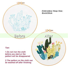 Load image into Gallery viewer, Peach Blossom &amp; Birds 1 Strand Hand Embroidery Kit 8”
