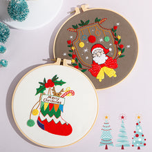 Load image into Gallery viewer, Christmas Decoration Hand Embroidery Kit 7”