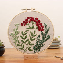 Load image into Gallery viewer, Botanical garden Hand Embroidery DIY Kit 20cm